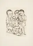 Max Beckmann, Der Zeichner in Gesellschaft