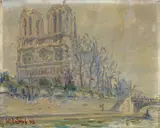 Wilhelm Rudolph, Notre Dame in Paris, Öl auf Leinwand
