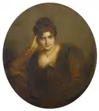 Franz von Lenbach, Portrait der Gattin des Künstlers, Charlotte (Lolo) von Lenbach