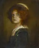 Franz von Lenbach, Portrait seiner Tochter Gabriele als Mädchen