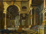 Bartholomeus van Bassen, Kircheninterieur, Öl auf Holz