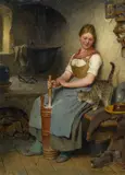 Hugo Kauffmann, Mädchen mit Butterfass