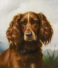 Johannes Deiker, Setter, Öl auf Leinwand