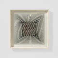 Ludwig Wilding, Single, Serigrafie auf Plexiglas, Karton und Hartfaser in weißem Holzkasten