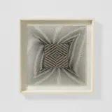 Ludwig Wilding, Single, Serigrafie auf Plexiglas, Karton und Hartfaser in weißem Holzkasten