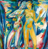 Robert Philippi, Zwei Frauenakte, Öl auf Leinwand