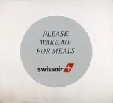 Daniel Pflumm, Ohne Titel (Please wake me for meals - swissair), Farbserigrafie auf Aluminium, poliert