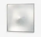 Victor Bonato, Glas-Spiegel-Verformung Q-I-KX-70, 1977, Glas und Spiegelfolie auf Hartfaserplatte