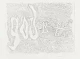 Mary Bauermeister, God, 1974, Radierung auf Charta Goya (Wasserzeichen)