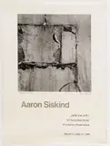 Aaron Siskind, Arequipa 31, 1979 - an exhibition poster for J E B Gallery, Rhode Island, 1980
