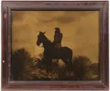 The Scout-Apache - by Edward S. Curtis, Orotone, sold Dec 2022