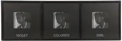 Carrie Mae Weems, Violet Colored Girl -, Three monochrome prints with vinyl lettering