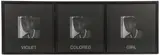 Carrie Mae Weems, Violet Colored Girl -, Three monochrome prints with vinyl lettering