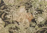 Alphonse Mucha, Femme Parmi Les Fleurs -, Velveteen printed panel, Hines, Stroud & Co., London