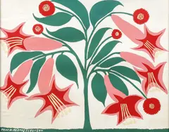 Amos Ferguson, Blossoming Flowers, Enamel on pasteboard