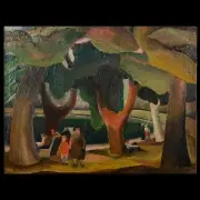 Anders G. Aldrin, Sunday in the Park, 1956, oil on canvas