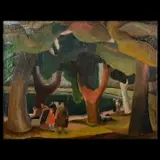 Anders G. Aldrin, Sunday in the Park, 1956, oil on canvas