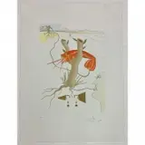 Salvador Dalí, Le Telephone from Hommage a Leonardo da Vinci (Great Inventions), engraving