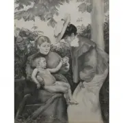 Louis Auguste Mathieu Legrand, Le Parisien, 1895, charcoal and gouache