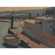 Jon Francis, Alone in Bodega Bay, oil on panel