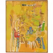 Lea Nikel, Untitled Abstract 1963, oil on canvas
