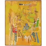 Lea Nikel, Untitled Abstract 1963, oil on canvas