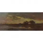 J. C. Thom, Brickyeard Sayreville, oil on panel