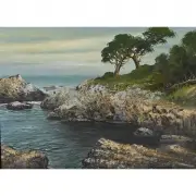 Charles M. Doughty, Ostrich Tree, 17 Mile Drive, 1911, oil on panel