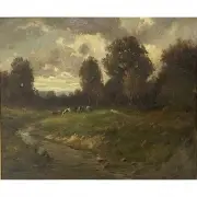 William Keith, Into the Storm, oil on canvas