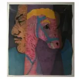Rupert Garcia, The Horse in Man, 1985, pastel