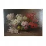 Emile Godchaux, Chrysanthemums, oil on canvas