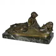 Emmanuel Frmiet, Faun playing with baby bears, bronze