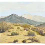 California desert landscape by Lionel Edwards, oil on canvas, sold Sep 2021