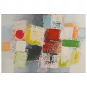 Nevada by Bernard Zawisa, 1962, acrylic, sold Sep 2021