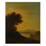 Benjamin Champney, New Hampshire Landscape with Cattle and Goats at Lakes Edge, 1869, oil on canvas