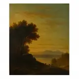 Benjamin Champney, New Hampshire Landscape with Cattle and Goats at Lakes Edge