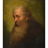 Friedrich von Amerling, Portrait of a Bearded Man, oil on panel