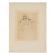 Berthe Morisot, La Leon de dessin (Berthe Morisot, dessinant avec sa fille) (The Drawing Lesson Berthe Morisot Drawing with Her Daughter), 1889, drypoint