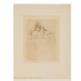 Berthe Morisot, La Leon de dessin (Berthe Morisot, dessinant avec sa fille) (The Drawing Lesson Berthe Morisot Drawing with Her Daughter), 1889, drypoint