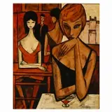 Antoine Villard, Two Women, oil on canvas