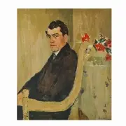 Betty de Jong, Portrait of a Seated Man, oil on canvas