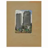Lucien Adolphe Labaudt, New York N. 1, 1943, oil on paper