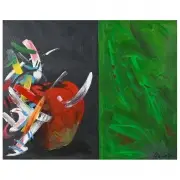 Robert Dowd, Red Apple, 1991, oil on canvas