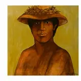 Allen Akina, Kahakuloa Man, oil on canvas