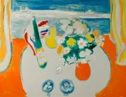 Bob Kane, Bottle of Soave, oil on canvas