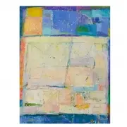 Untitled by Carolyn Cole, mixed media on board, sold Oct 2021