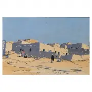 Norma Bassett Hall, Laguna Pueblo, woodblock print