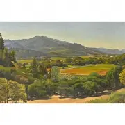 Joshua Adam, California Landscape in Fall, 1988, oil on masonite