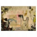 Hans Otto Boehm, Blick Zurck, circa 1957, oil on masonite