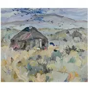Fedor Potekhin, Autumn in Shumerya, oil on canvas